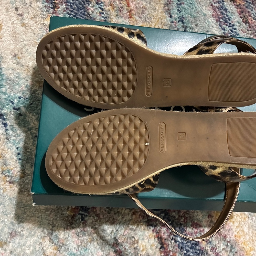 AEROSOLES Demarest Leopard Pattern Sandals - Picture 2 of 4